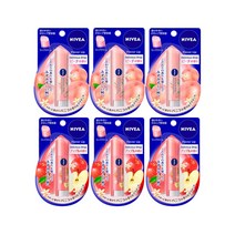 니베아 립밤6개세트(옵션확인), 6개, 복숭아3+사과3