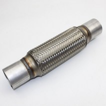 배기튜닝 듀얼머플러 배기음튜닝 car universal 51mm 배기 파이프 호스 헤드 머플러 배기 와이어 전송 엘보, 63mm