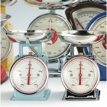 덜튼 주방 저울 계량 베이킹 레트로 빈티지 아날로그 인테리어 0.5kg, 레드