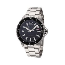 토마스 언쇼 남자 시계 Admiral Harvey 43mm 검은색 다이얼 스틸 ES-8180-11