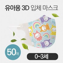 유아 초소형 3D 입체 새부리형 마스크 유니레빗 50매, 유아 유니레빗_50매