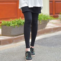 임산부 2겹치마레깅스 블랙 L 임부복 치랭스 빅사이즈