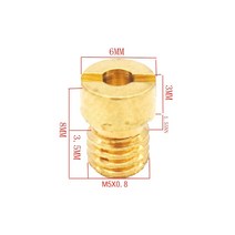 5pcs 메인 제트 기화기 인젝터 노즐 100 105 108 110 115 120 125 130 135 140 자동 교체 부품 Keihin OKO PWK, [03] 108