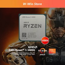 AMD Ryzen 5 3400G 4 코어 8 스레드 잠금 해제 데스크탑 프로세서 Radeon RX 그래픽 65W CPU 소켓 AM4 팬 없음 중고, 한개옵션0