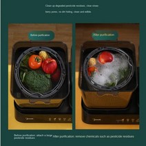 과일 초음파 세척기 야채 고추 더블 배럴 자동 과일 세척 정화 살균 소독 고기 청소 해독, 04 UK