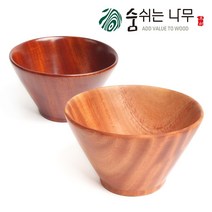 [바퀴달린집] 나무면기 - 옻칠 내추럴 라면그릇 샐러드볼 나무 그릇, 내추럴 나무면기