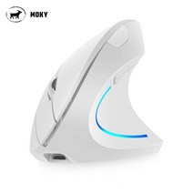 Frokom 충전식 인체공학 무선마우스 버티컬마우스(마우스패드+1), 흰색