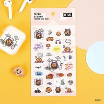 [BT21] 다이어리 노트 데코 클리어스티커 - 홈올데이, 슈키