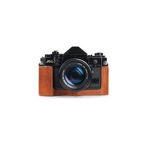 캐논 AE-1 PA A-1용 핸드메이드 정품 리얼 가죽 하프 카메라 케이스 가방 커버 핸들 포함 샌디 브라운 컬러, Rufous