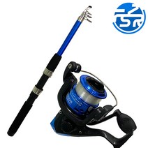 ZRZ 제로조구 해왕180 원투대 + 1000번 스피닝릴 릴대 낚시대 루어낚시 초보자 입문자, 청색 + 1000번 스피닝릴