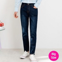 [천삼백케이] [나나스포츠] SIN 800-11 남자빅사이즈스판슬림일자진청청바지