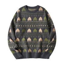 커플룩 크리스마스 요소 니트 루즈핏 패션 니트 루즈핏