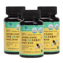 프리미엄 브라질 그린 프로폴리스 플라보노이드 비타민c 아연 propolis, 3병