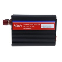 자동차 인버터 캠핑 300W/500W 자동차 전원 인버터 DC 12V-AC 230V 변환기 충전기 어댑터 수정 사인파 소켓, 01 300W Black