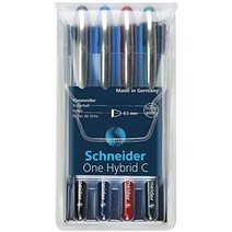 유럽 슈나이더 원 하이브리드 C 03 수성펜0.3mm 선폭 및 하이브리드 콘 팁으로 문서 방지 케이스 블랙 블루 레드 그린 4종, 4의 경우, 0.5mm 선 너비, 정렬