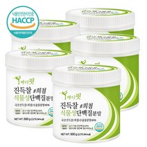 푸른들판 진득찰 식물성 단백질 분말 국산 희첨 추출물 완두 콩 쌀 라이스 비건 프로틴 haccp 인증 가루 파우더 보충제, 5개, 600g