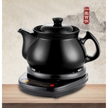 5.5L 약탕기 중탕기 한약 달임 세라믹 끓이는 기계, 5.5L 냄비A + 블랙 베이스