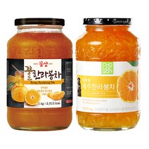 꽃샘 꿀한라봉차 1kg +초록원 제주 한라봉차 1kg (2kg)