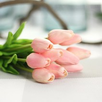 똑소녀 인테리어 조화 미니 튤립 실크플라워, 핑크