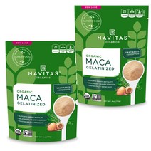 Navitas Organics 마카 젤라틴화 분말 4oz 2통