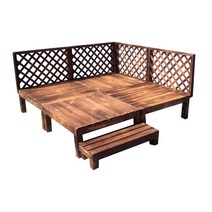 조립식 마루 평상 원두막 만들기 diy 정자 실외 계단, 100x40x36cm 계단 1m2
