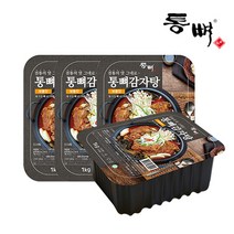[통뼈공식몰] 통뼈 감자탕 보통맛 1kg X 4팩, 1.보통맛4팩