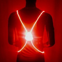 디빅 광섬유 발광조끼 자전거 후미등 라이트, 단품