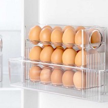 나홈 30구 자동 폴딩 계란 트레이 보관함, 나홈(투명)