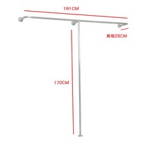 의류 진열대 여성 옷 매장 옷행거 고정식 벽행거 옷걸이, 길이180x높이170cm 스테인레스
