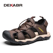 발볼넓은 운동화같은 30대 40대 50대 60대 로퍼 구두 샌들 DEKR-남성용 미끄럼 방지 샌들 소가죽 부드러