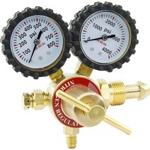 RX WELD 질소 조절기 0-800 PSI 전달 압력 장비 황동 입구 콘센트 연결 게이지 HVAC 퍼징 브레이징 및, 01 레귤레이터