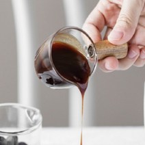 1개 소형/대형 미니 나무손잡이 유리 종지 소스 소품 인테리어 미니 시럽 그릇 볼, 소형