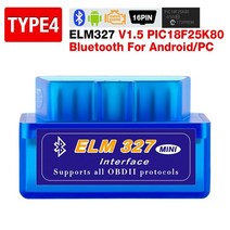 자동차 진단기 스캐너 Elm327 v1.5 obd2 pic18f25k80 btwifi elm 327 obd 진단 도구 안드로이드ios pk vgate icar2 코드 리더, elm327 와이파이, v1.5 pic18f25k80