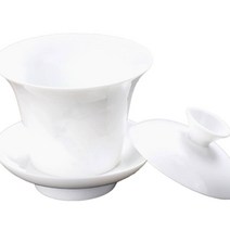 매끼니 도자기 다기 찻잔 찾잔 뚜껑 백자 받침대 세트 120ML WHITE주방