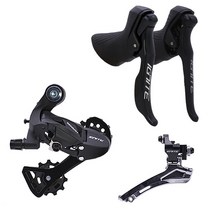 자전거 변속장치 기어 변속기 sensah ignite 2x9 speed 18s road groupset shifter derailleurs 캘리퍼 브레이크 카세트 bike, 2x9초