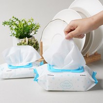 뽑아쓰는 일회용 캡용 엠보싱 다목적 설거지 세제 일체형 수세미, 10매6