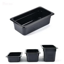 2인치 1/3 블랙 PC 밧드 바트 반찬보관 찬냉장고용기 반찬가게 용기