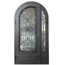 주택현관문 럭셔리 디자인 블랙 연철 외부 입구 메인 도어 홈 인테리어 집 정문, 01 One square meter