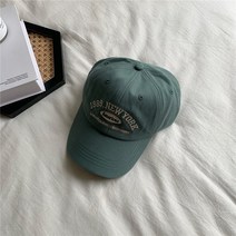 리카 뉴욕 자수 소프트 빈티지 볼캡 야구 모자