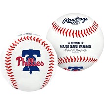 롤링스 공식 MLB 팀 로고 야구공(모든 팀 옵션), 18.필라델피아 필리스, 1개