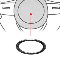 QianBao 기아 K5 Sorento Optima Soul Forte Seltos용 탄소 섬유 핸들 로고 장식 인테리어 스티커 액세서리 (블랙 1개), Black