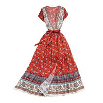 히피룩 보헤미안스타일 bohemian style long wrap v 뉴히피룩 원피스