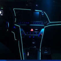 캠핑카 실내 럭셔리 튜닝 LED EL와이어 발광줄 1M 자동차실내등 차량용품 셀카조명, 레드 시거잭형