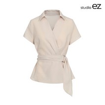 스튜디오 이지 랩 카라 벨트 블라우스 E232BL-0036C