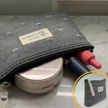 핸드메이드스타일 가방속 천 파우치 이너백 그레이