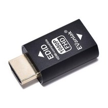EVanlak Hdmi Edid 에뮬레이터 패스스루 3세대 프리미엄 알루미늄 제거 어댑터 Mac 썬더볼트 to HDMI 스위치/확장기/AV 수신기/비디오 분배기와 사용가능-1920, E1080P-1PC