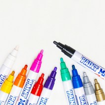 문화 페인트마카 11색 유리에쓰는펜 마커펜 아크릴, 5 보라