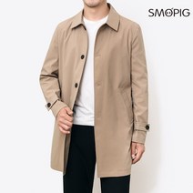 SMOPIG 남자 코트 캐주얼 트렌치코트 남자 캐주얼 롱 터틀 코트