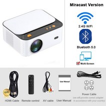 미니 빔프로젝터 소형 가정 휴대용 Salange-프로젝터 4k 1080P 비디오 5G 와이, 01 P90 Miracast_01 EU 플러그