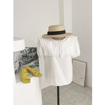 허니제이 / 캔디 레이스 빅카라 반팔 블라우스(3color)